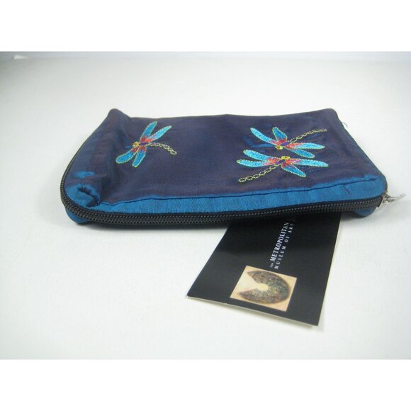 The Metropolitan Museum Of Art Embroidered Dragonfly Silk Pouch MMA Box NWT - Picture 8 of 14